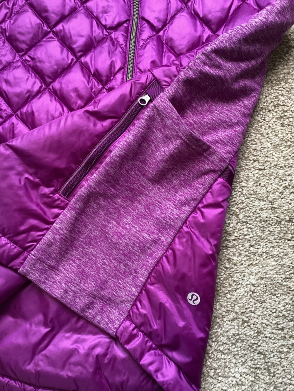 Lululemon Down For A Run Vest Tender Violet Purple Puffer 6 Small - Picture 9 of 11